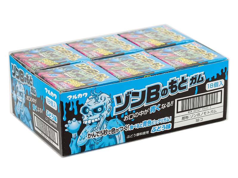 ЖЕВАТЕЛЬНАЯ РЕЗИНКА «MARUKAWA» 199,8 г
СИНИЙ ЗОМБИ, вкус
винограда, блок 18 упак. ЖЕВАТЕЛЬНАЯ РЕЗИНКА «MARUKAWA» 199,8 г
СИНИЙ ЗОМБИ, вкус
винограда, блок 18 упак.